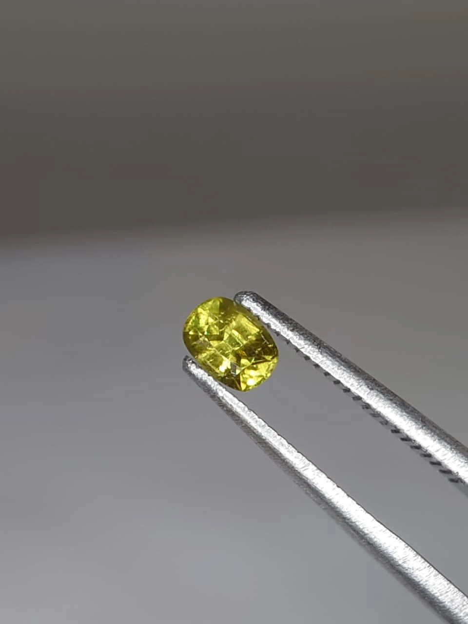 0.3ct Cushion Faceted Demantoid Garnet from Pakistan — view 2